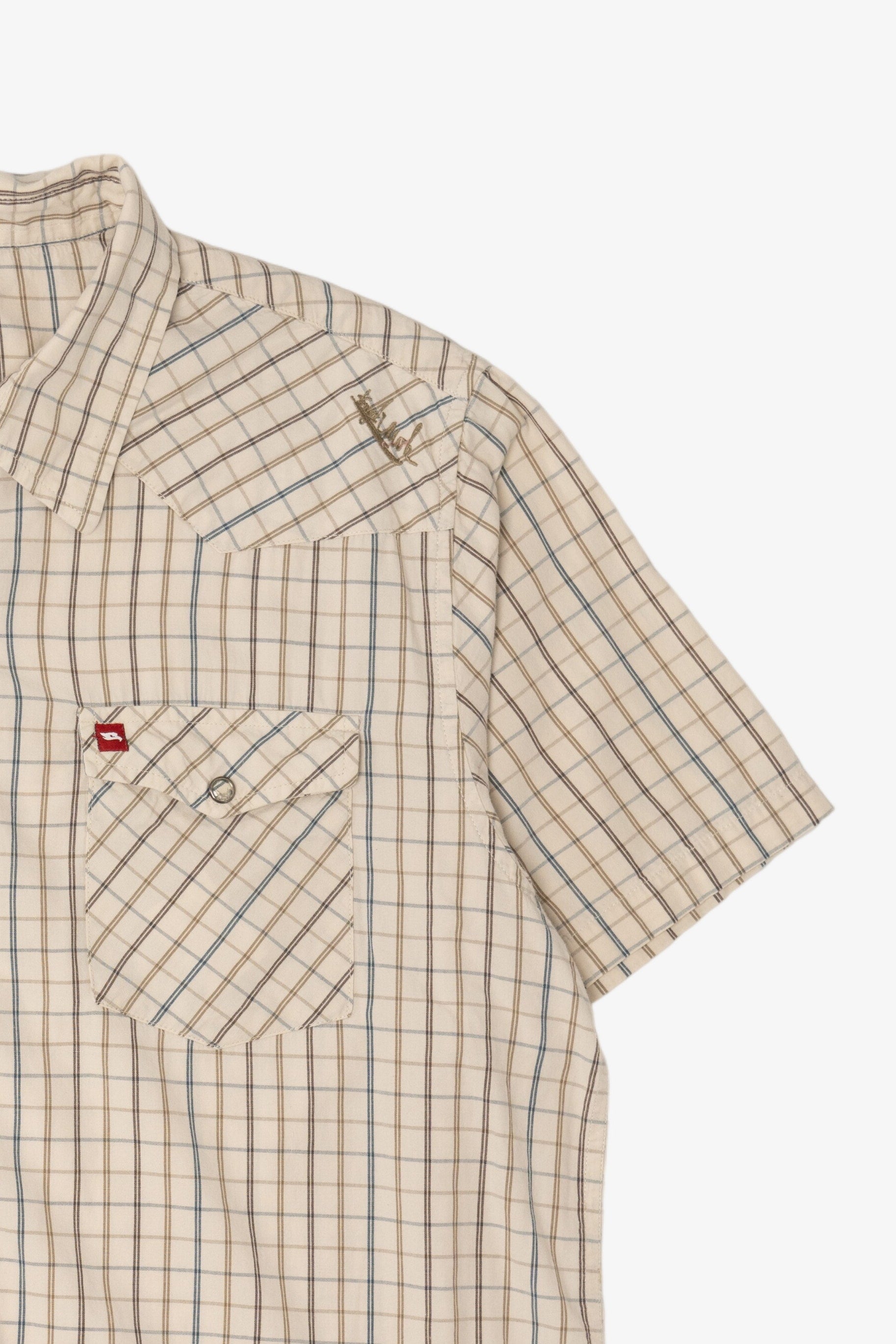 Beige Plaid Tony Hawk Button Up Shirt (2010s)