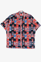 Vintage Dancing People All Over Print Adolfo Button Up Shirt (1980s)
