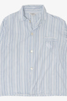 Vintage Light Blue Pinstriped Marlowe Permanent Press Button Up Shirt (1970s)