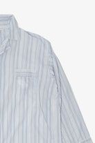 Vintage Light Blue Pinstriped Marlowe Permanent Press Button Up Shirt (1970s)