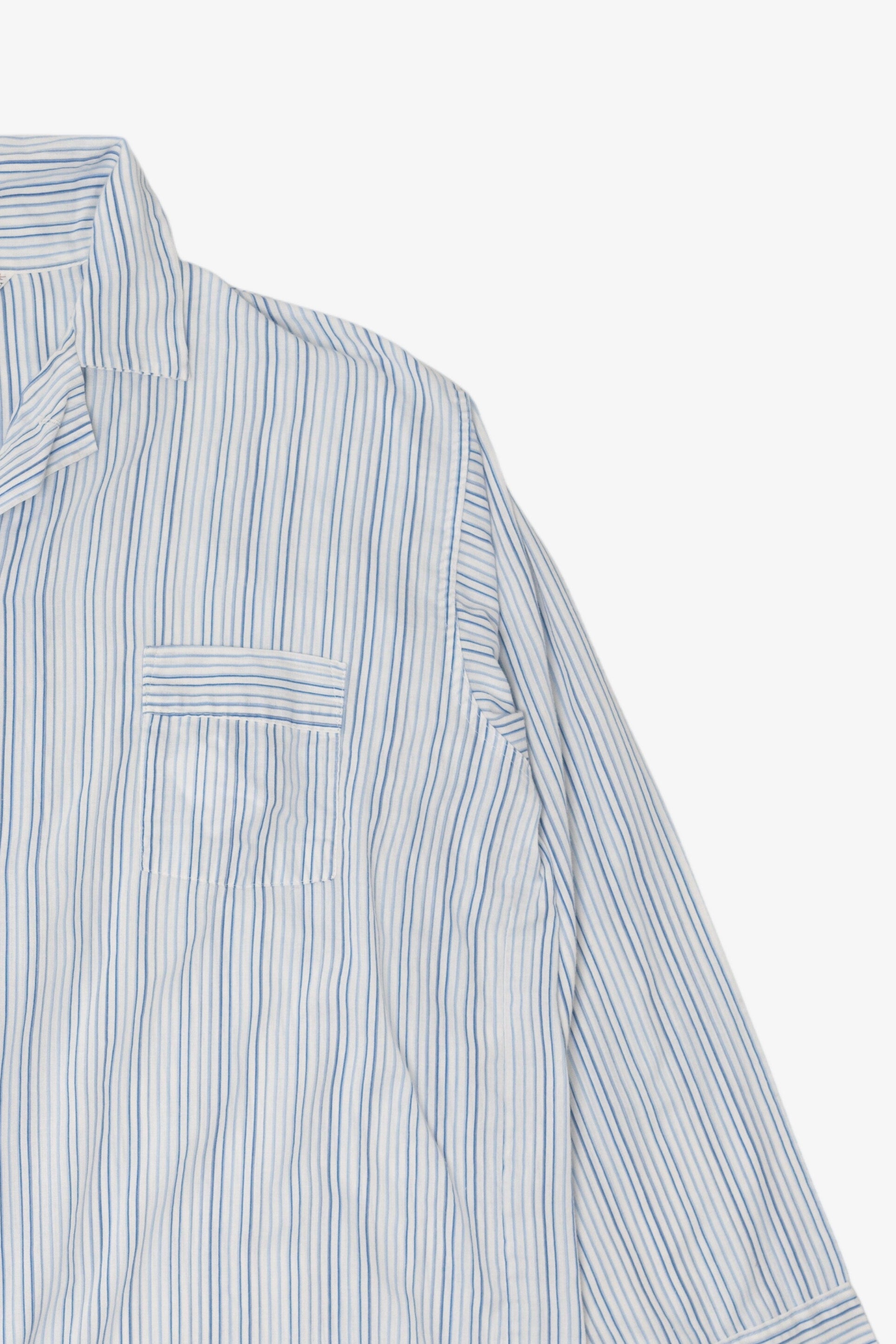 Vintage Light Blue Pinstriped Marlowe Permanent Press Button Up Shirt (1970s)