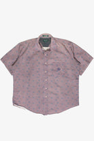 Vintage Patterned Hunt Club Short Sleeve Button Up Shirt