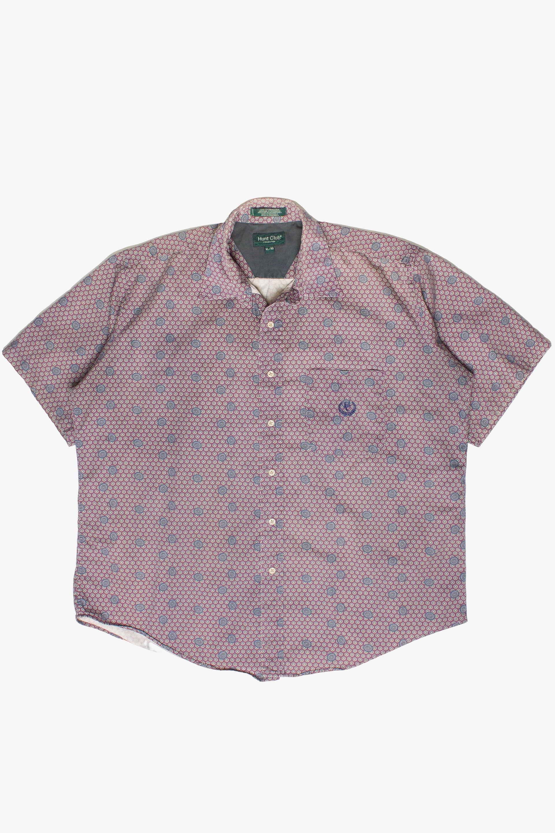Vintage Patterned Hunt Club Short Sleeve Button Up Shirt – Ragstock