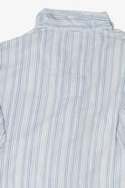 Vintage Light Blue Pinstriped Marlowe Permanent Press Button Up Shirt (1970s)