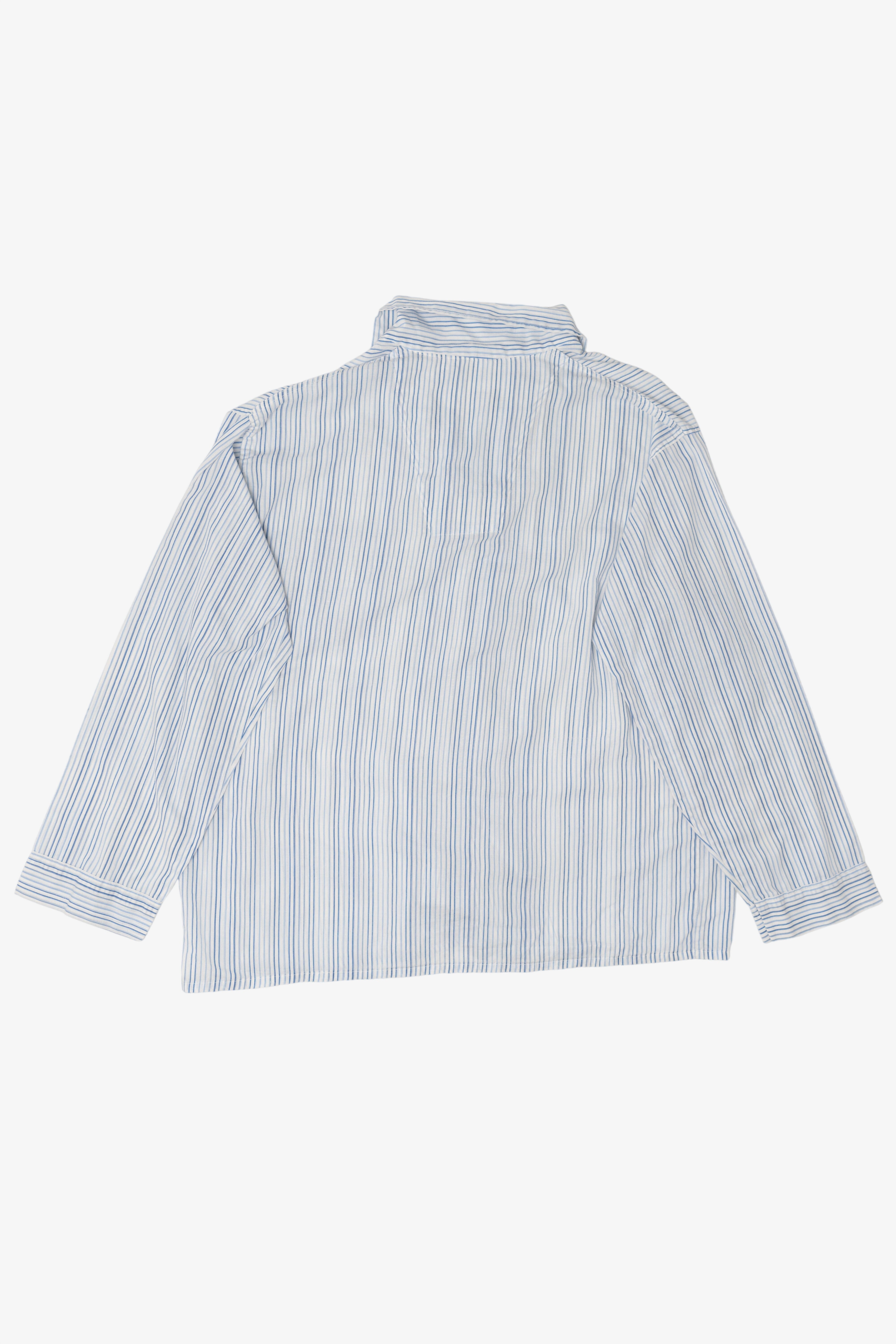 Vintage Light Blue Pinstriped Marlowe Permanent Press Button Up Shirt (1970s)