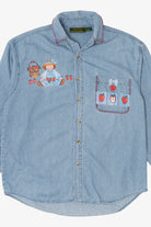 Vintage Apple Basket Denim Button Up Shirt (1990s)