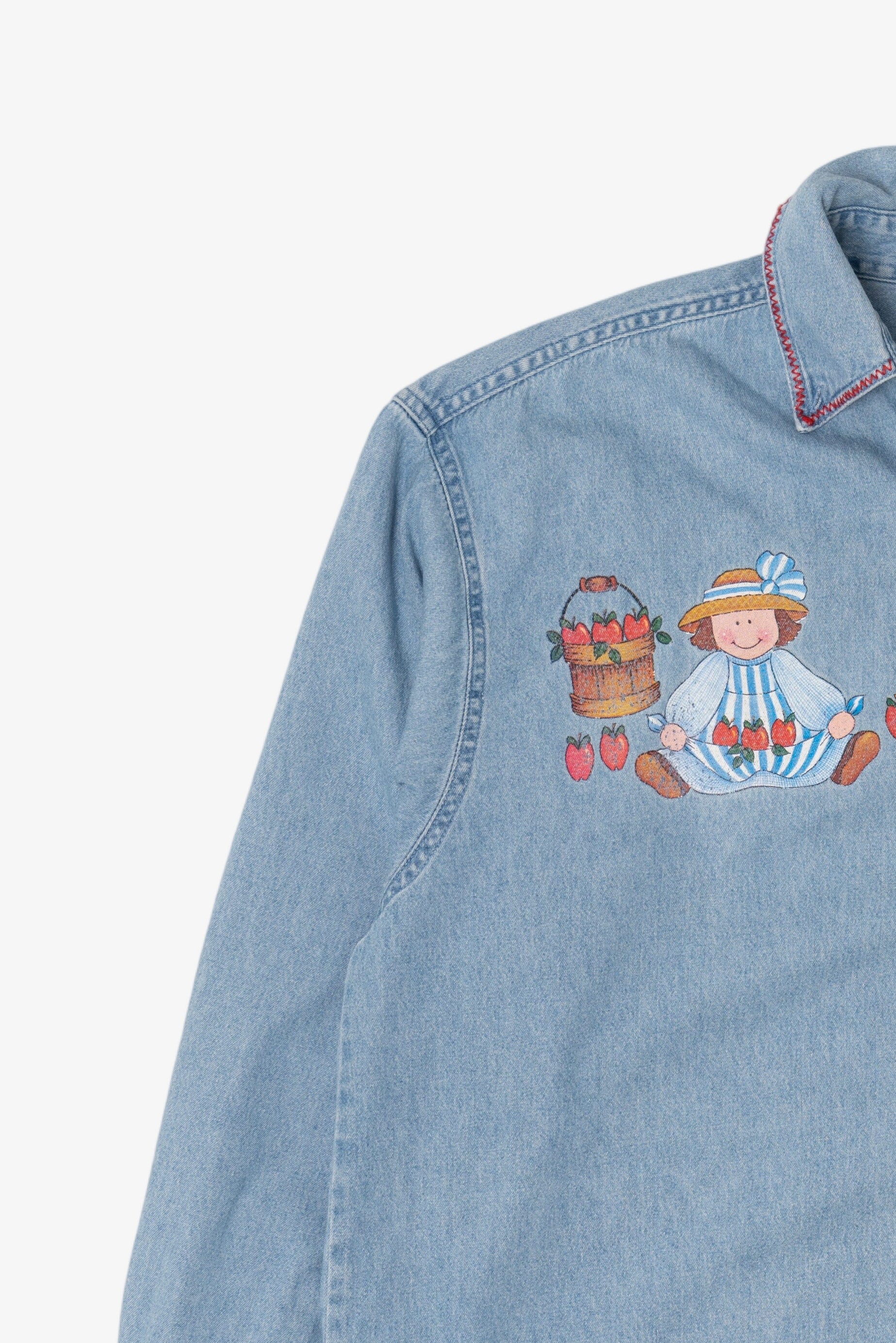 Vintage Apple Basket Denim Button Up Shirt (1990s)