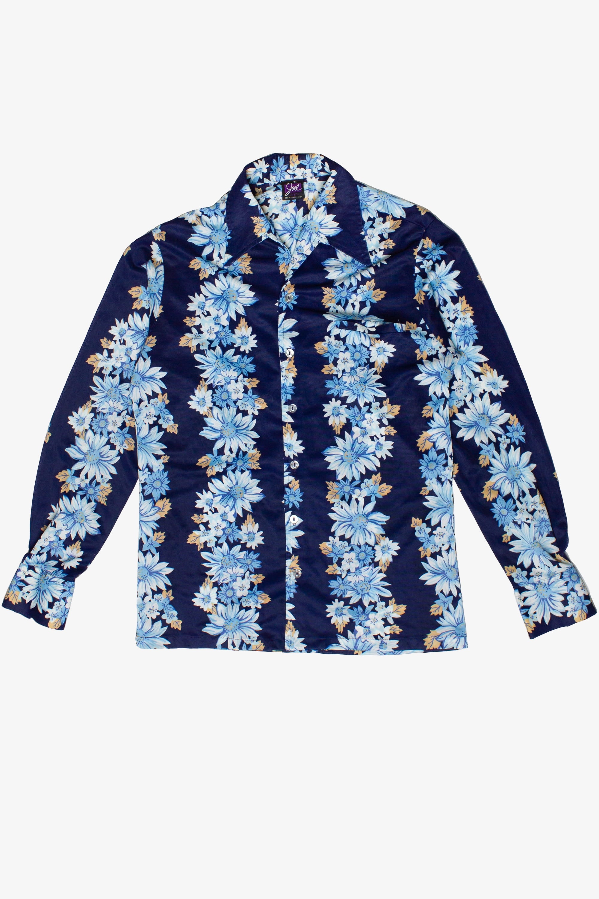 Vintage Floral Print Joel California Button Up Shirt