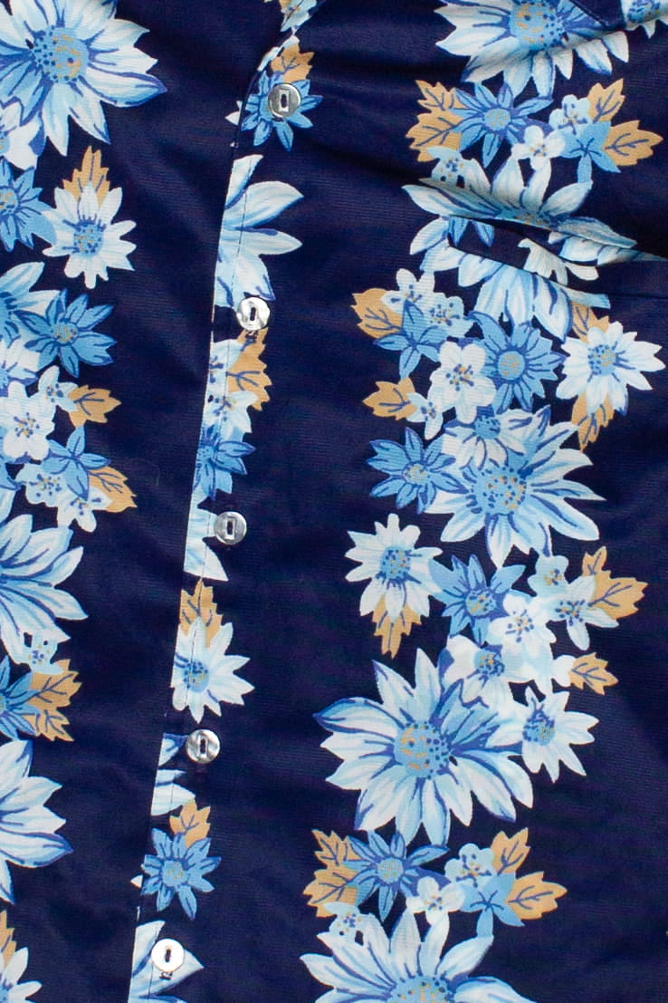 Vintage Floral Print Joel California Button Up Shirt