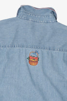 Vintage Apple Basket Denim Button Up Shirt (1990s)
