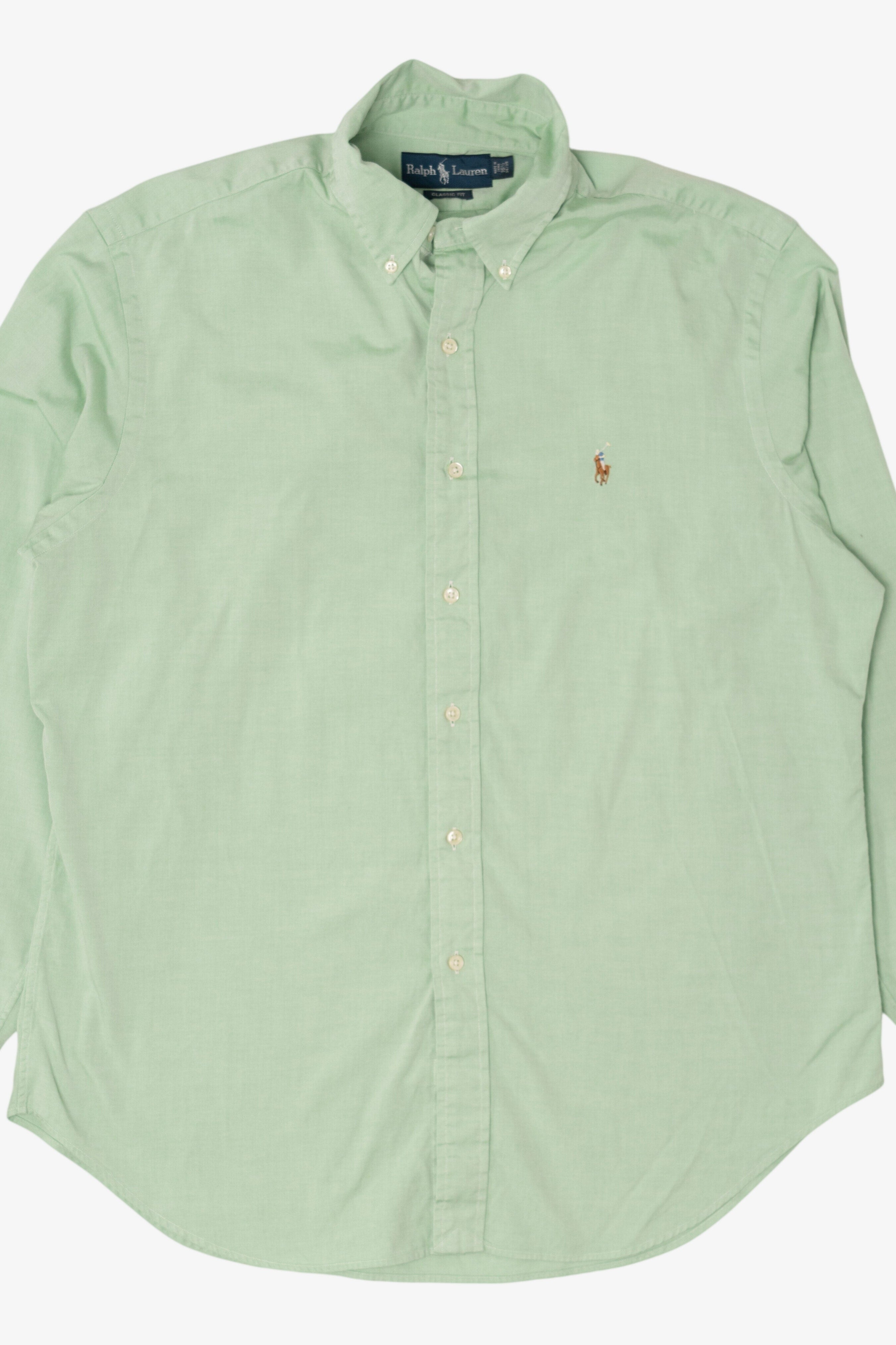 Vintage Light Green Ralph Lauren Button Up Shirt (1990s)