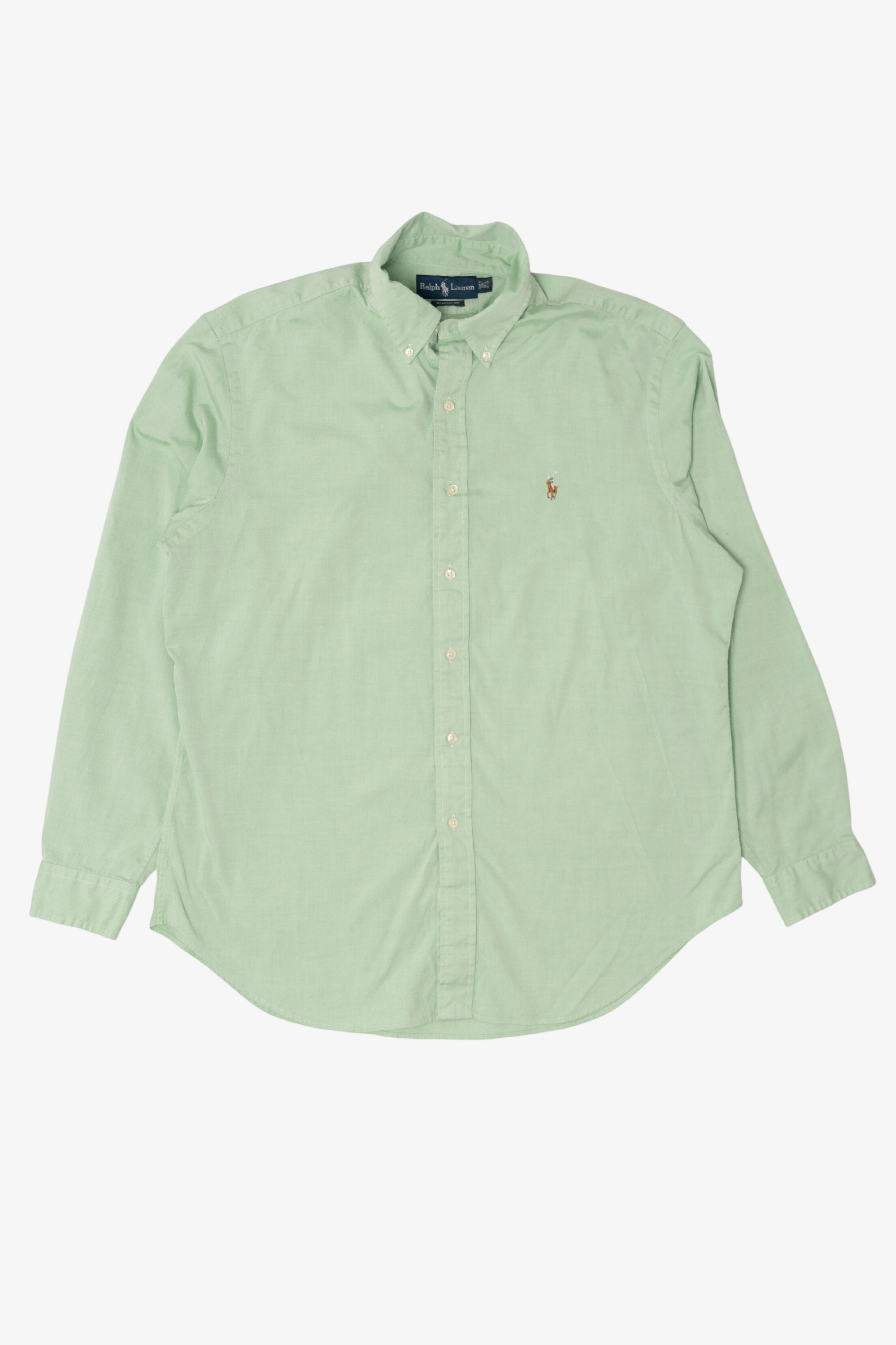 Vintage Light Green Ralph Lauren Button Up Shirt (1990s)