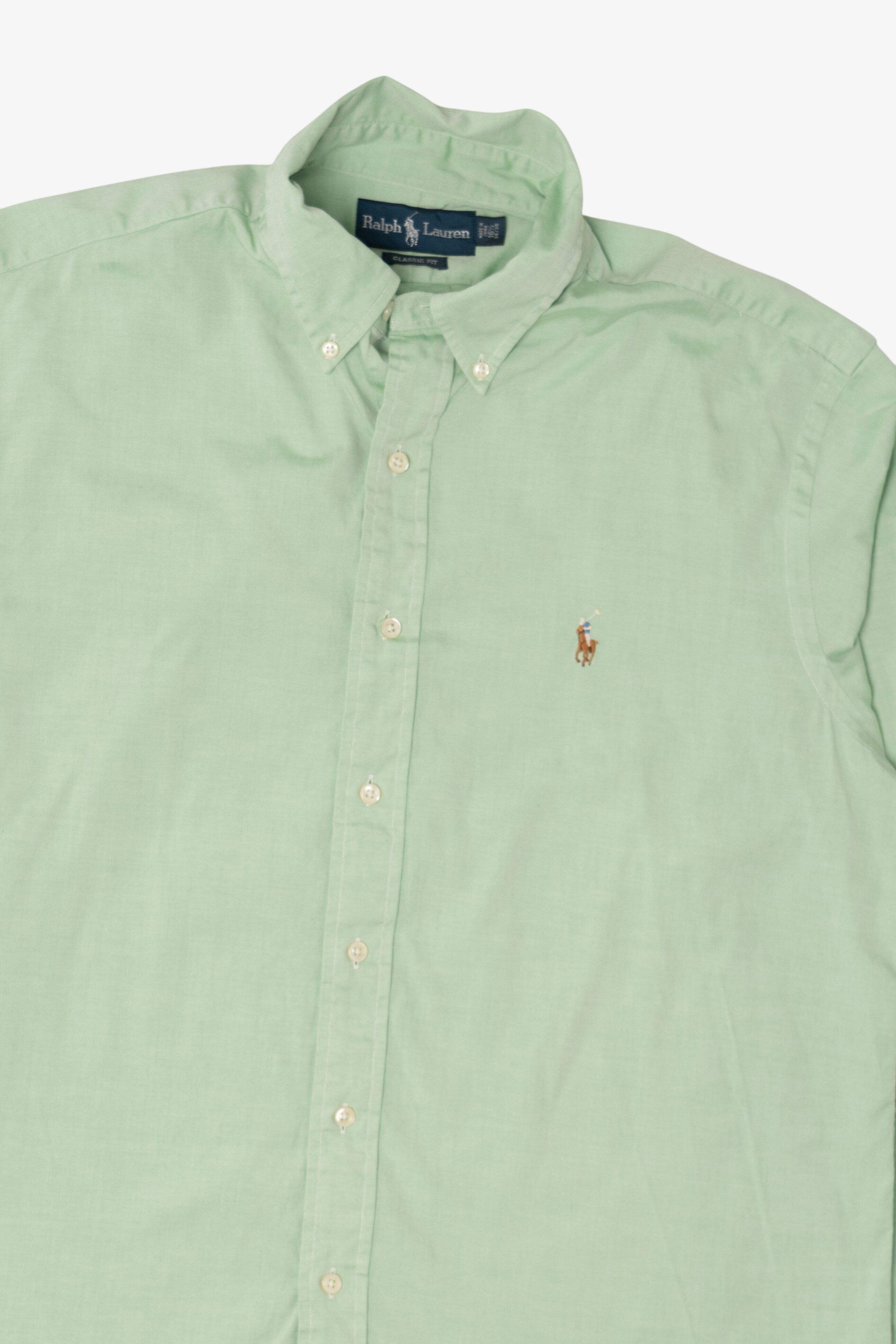 Vintage Light Green Ralph Lauren Button Up Shirt (1990s)