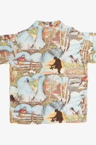 Rare Vintage Brent Football And Hunting Collage Sanforized Button Up Shirt 40s/50s