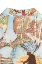 Rare Vintage Brent Football And Hunting Collage Sanforized Button Up Shirt 40s/50s