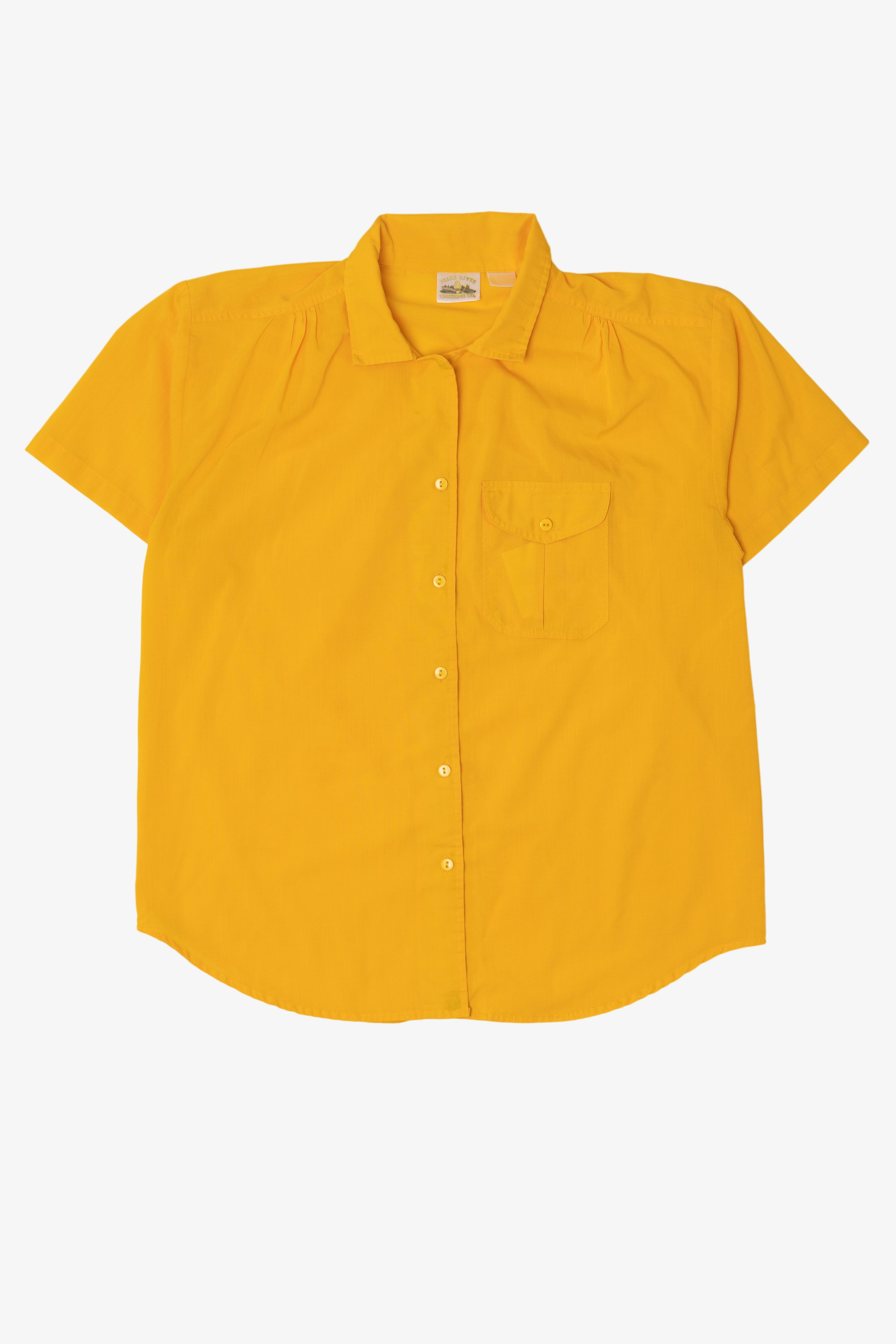 Vintage Yellow Pearl River Clothing Co. Button Up Pocket Shirt (1990s)