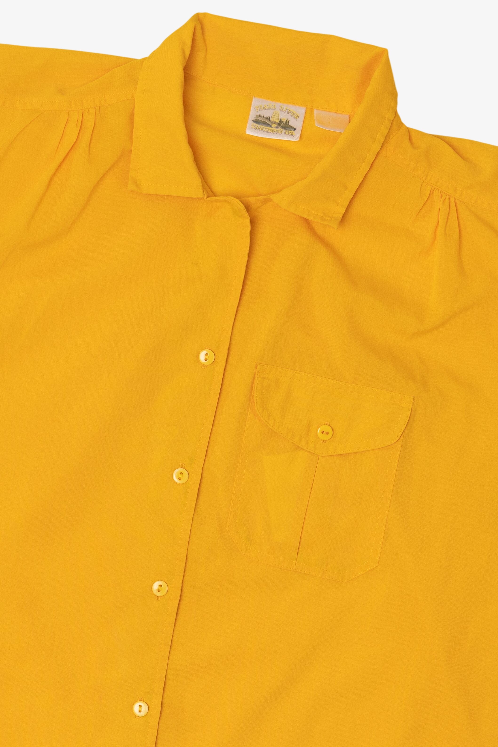 Vintage Yellow Pearl River Clothing Co. Button Up Pocket Shirt (1990s)