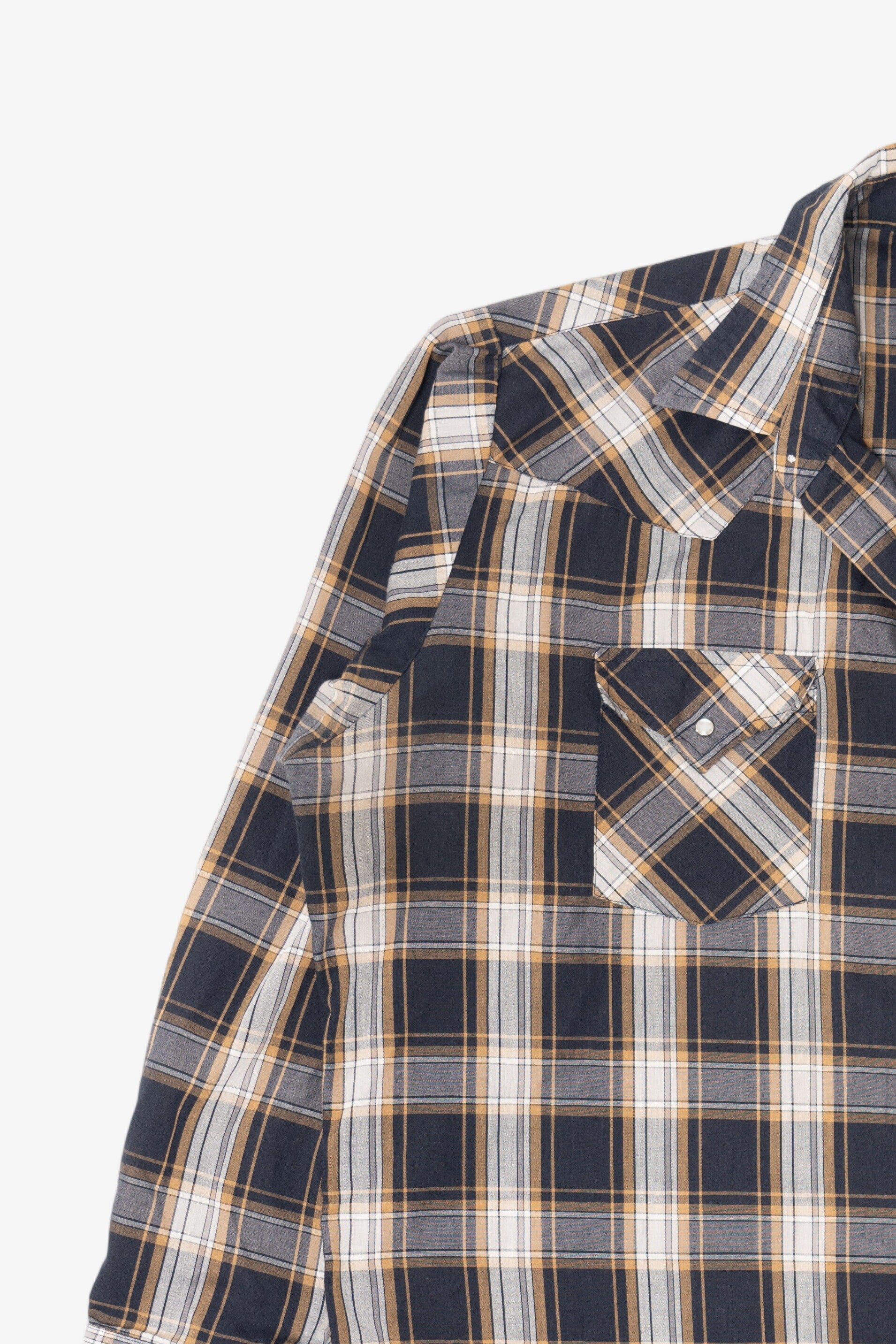 Vintage Ely Cattleman Tall Man Plaid Button Up Shirt (1990s)