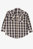 Vintage Ely Cattleman Tall Man Plaid Button Up Shirt (1990s)