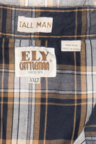 Vintage Ely Cattleman Tall Man Plaid Button Up Shirt (1990s)