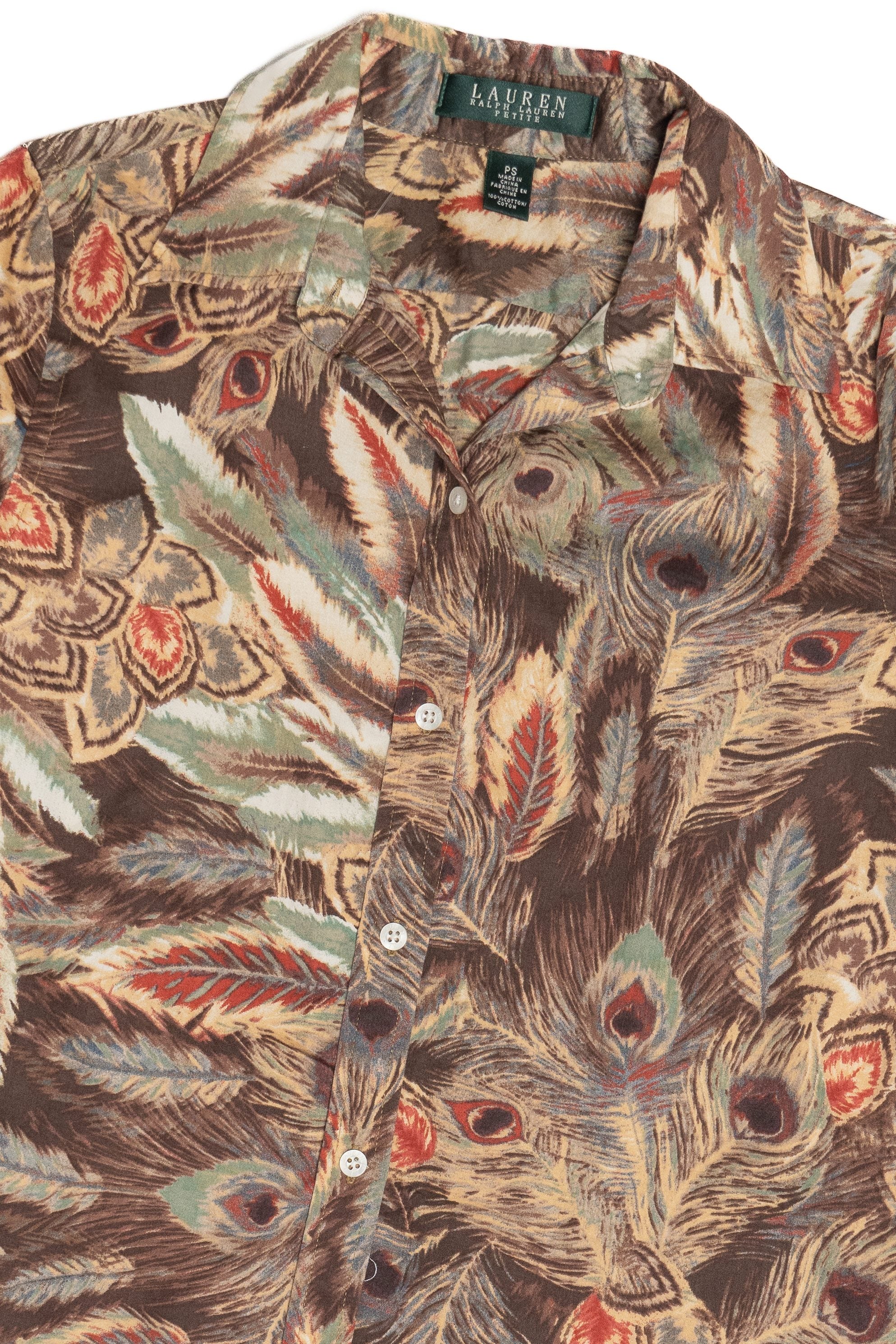 Vintage Ralph Lauren Feather Print Button Up Shirt (2000s)