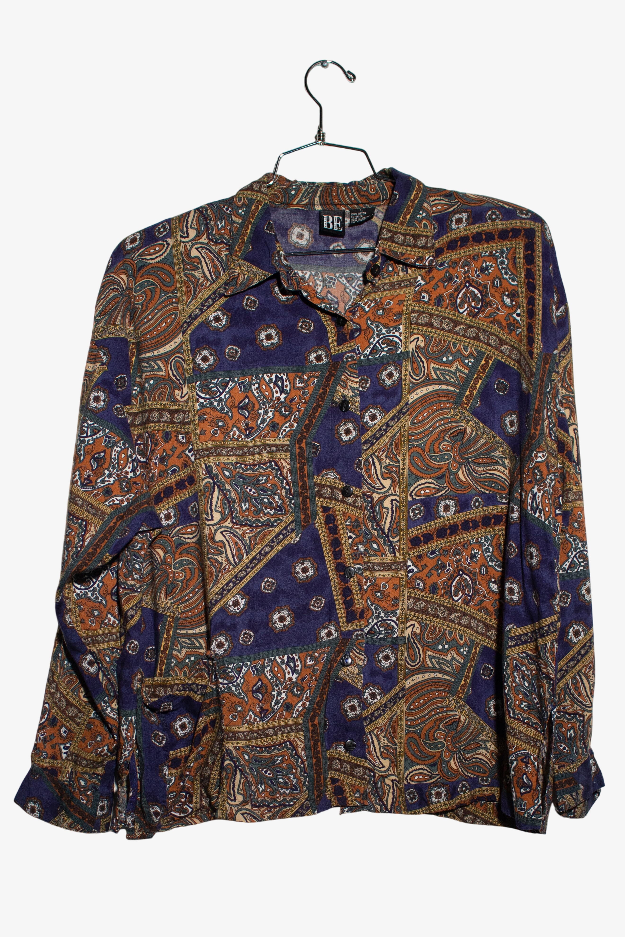 Vintage Paisley Patchwork Button Up Shirt (1990s)