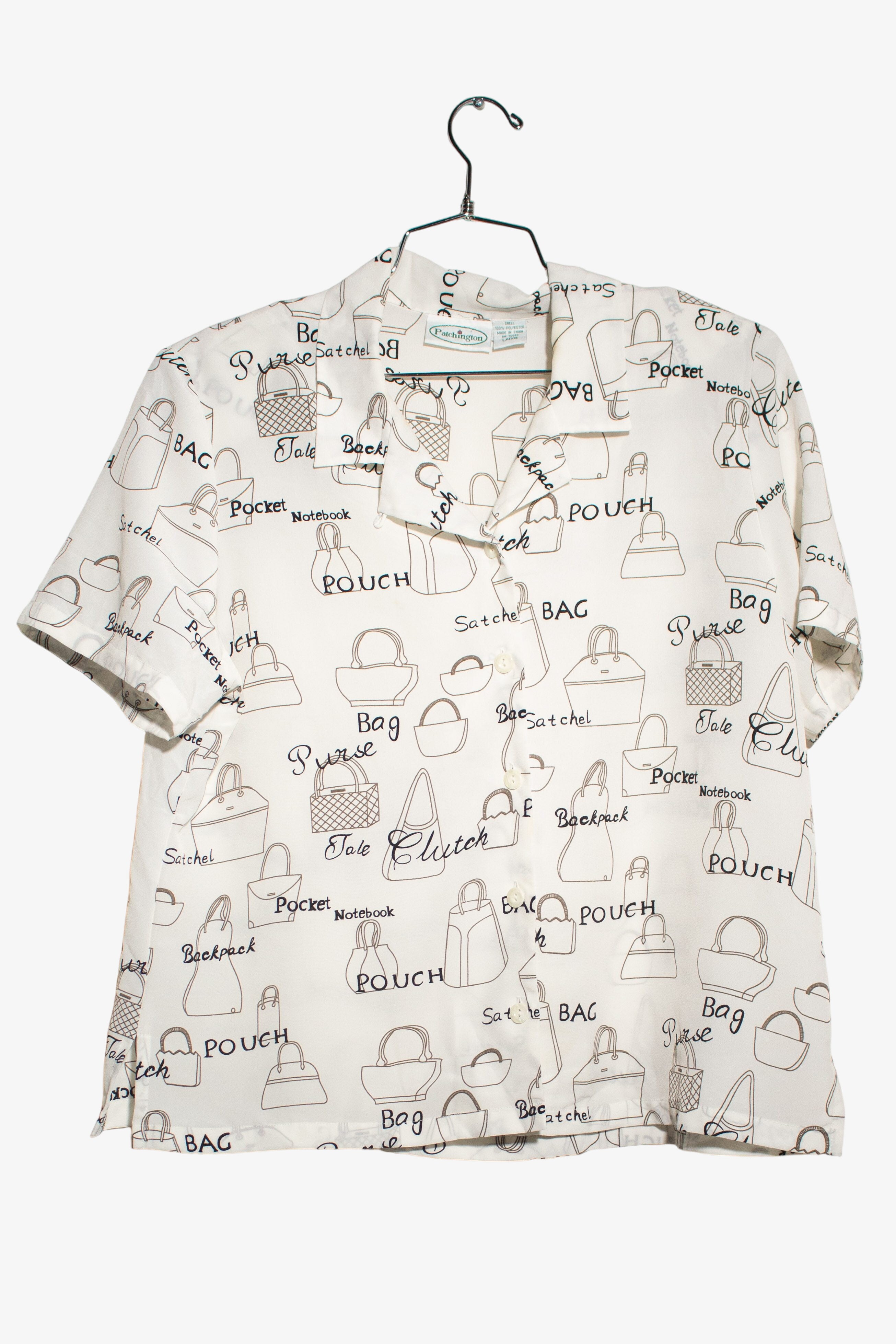 Vintage Satchel Words Button Up Shirt (1990s)