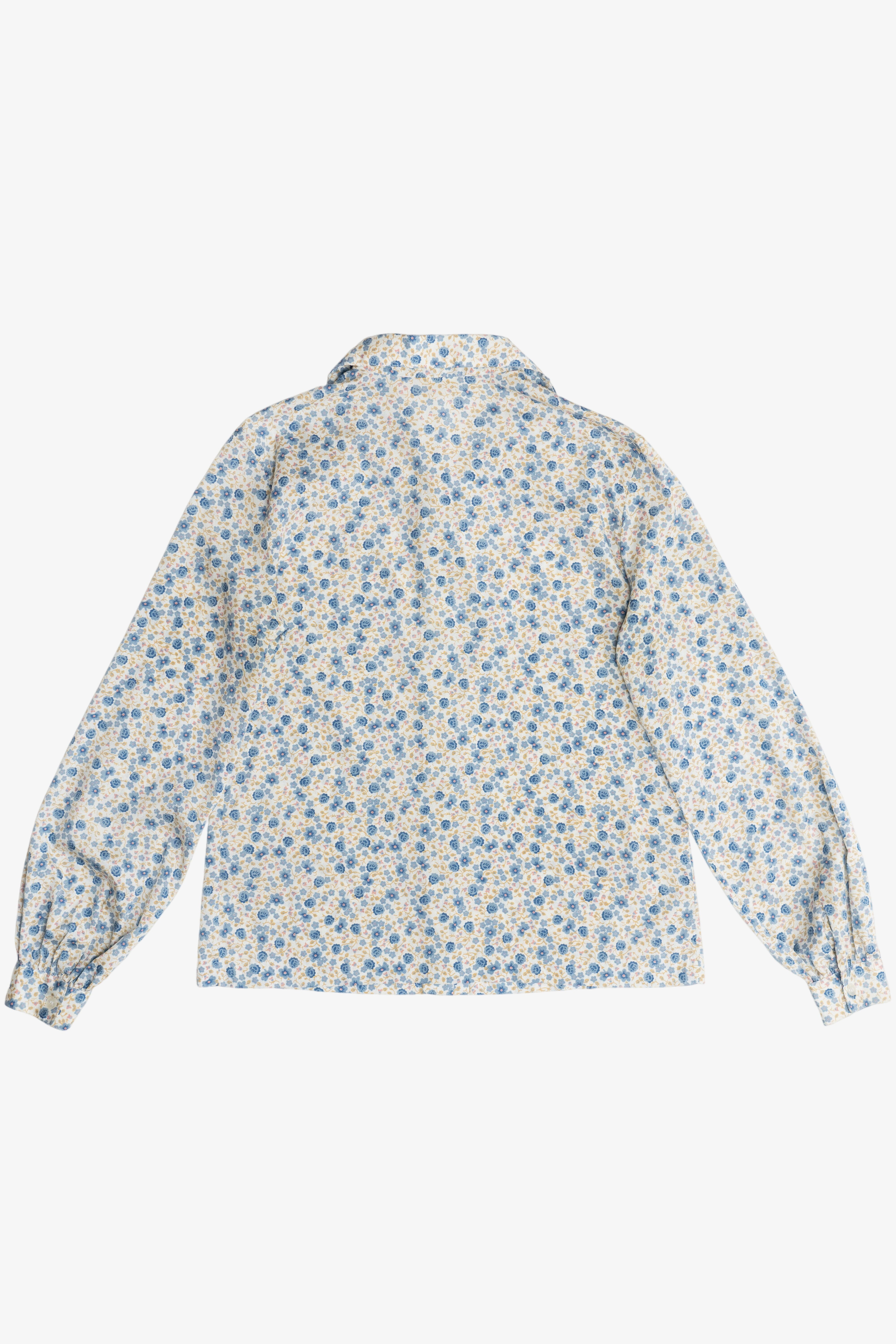 Vintage Floral Semi-Sheer Button Up Shirt (1990s)