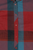 Vintage Red/Blue Topics Plaid Button Up Shirt (1990s)
