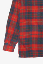 Vintage Red Plaid Amcrest Permanent Press Flannel Button Up Shirt (1960s)