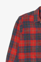 Vintage Red Plaid Amcrest Permanent Press Flannel Button Up Shirt (1960s)