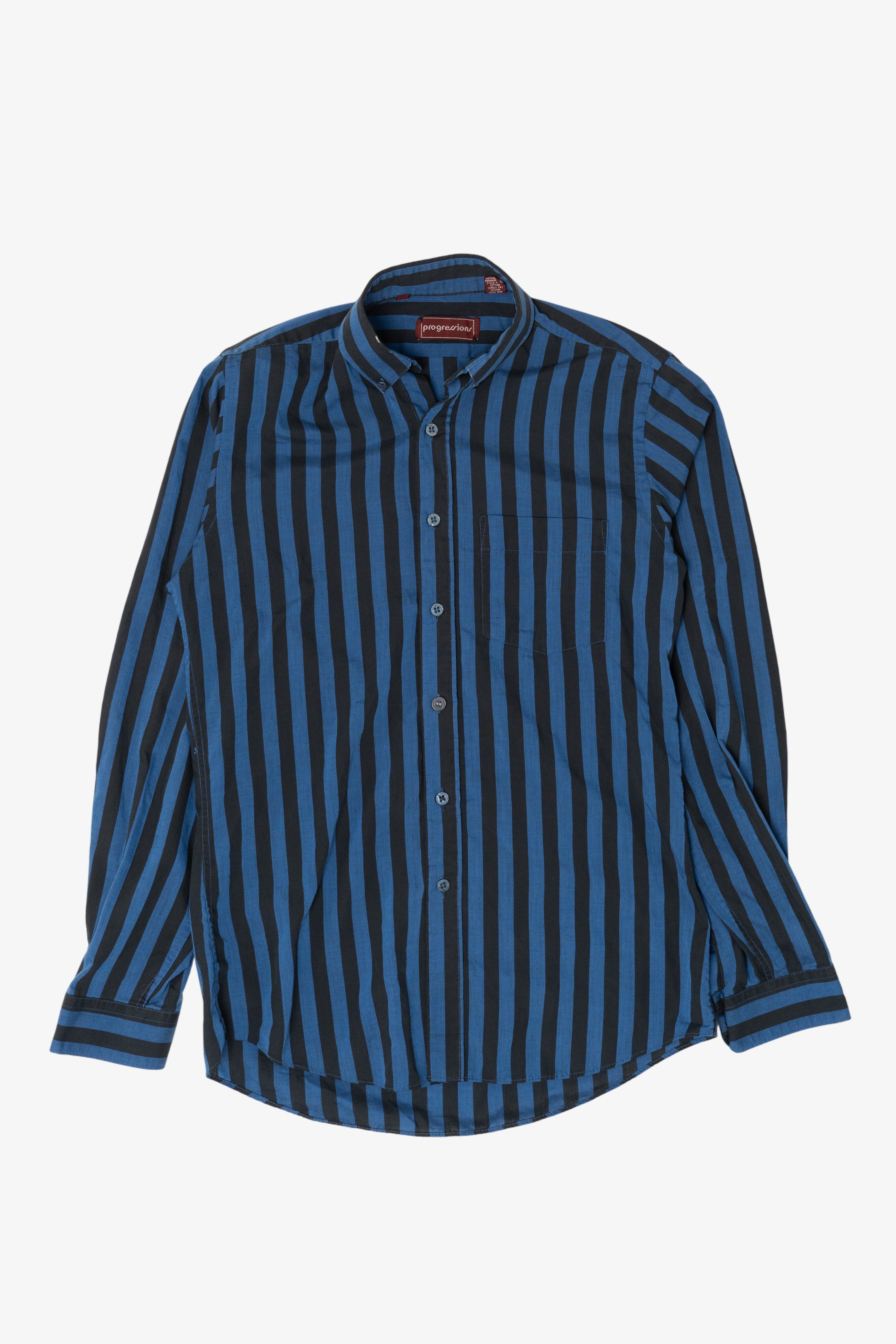 Vintage Striped Progressions Button Up Shirt (1990s)