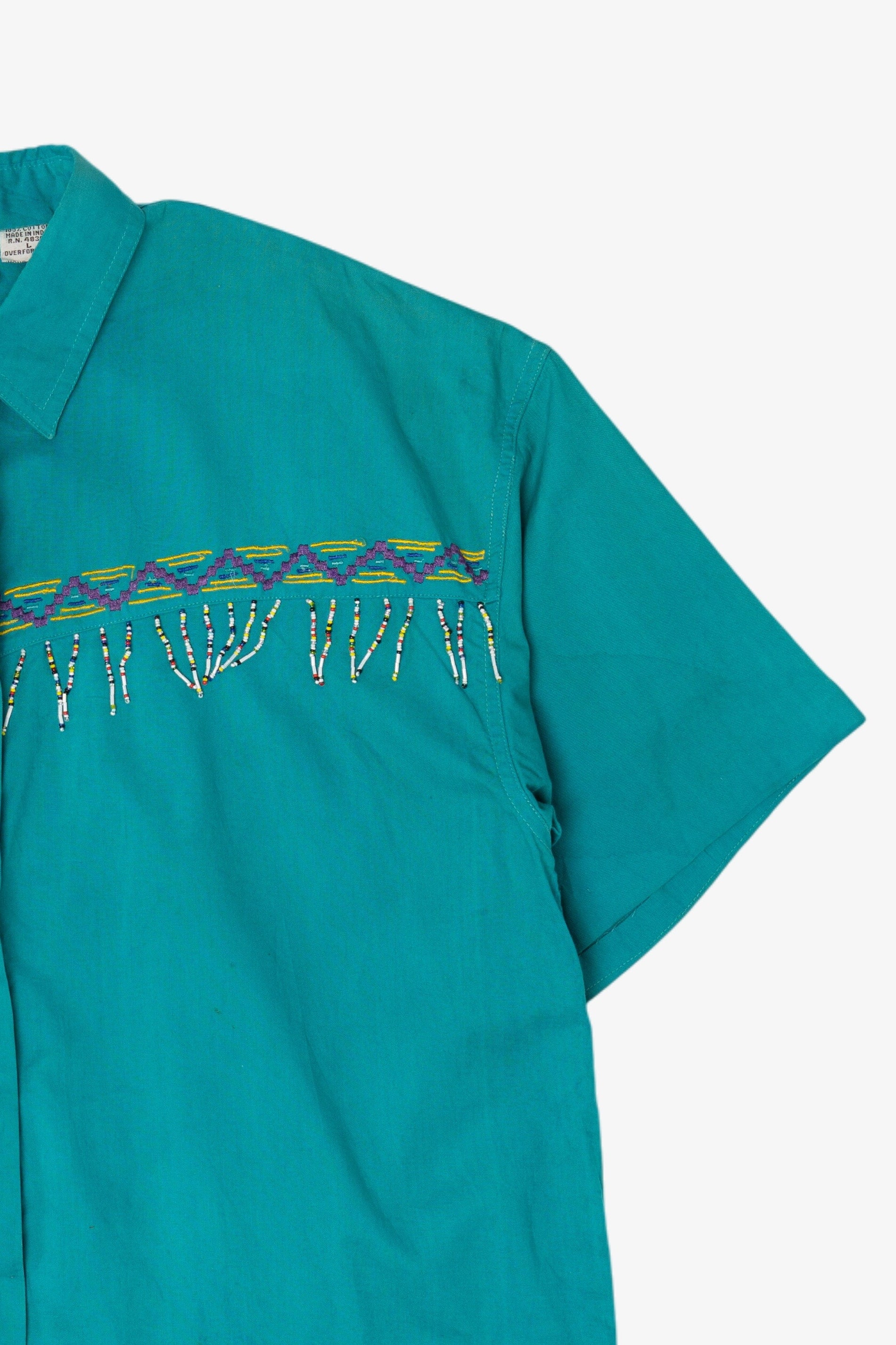 Vintage Beaded KZK Button Up Shirt (1990s)