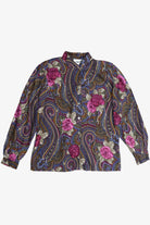 Vintage Koret Paisley Floral Button Up Shirt (1980s)