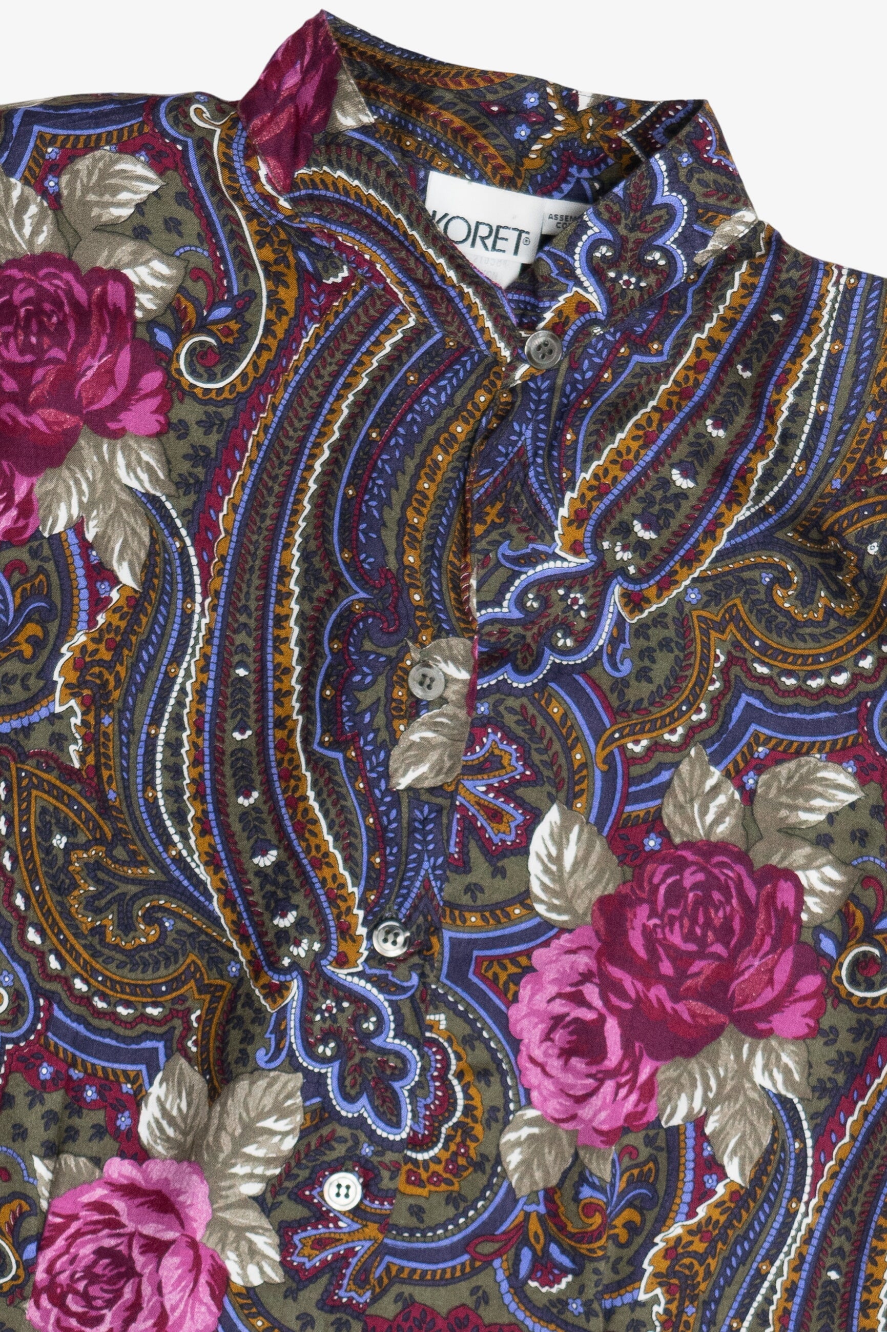Vintage Koret Paisley Floral Button Up Shirt (1980s)