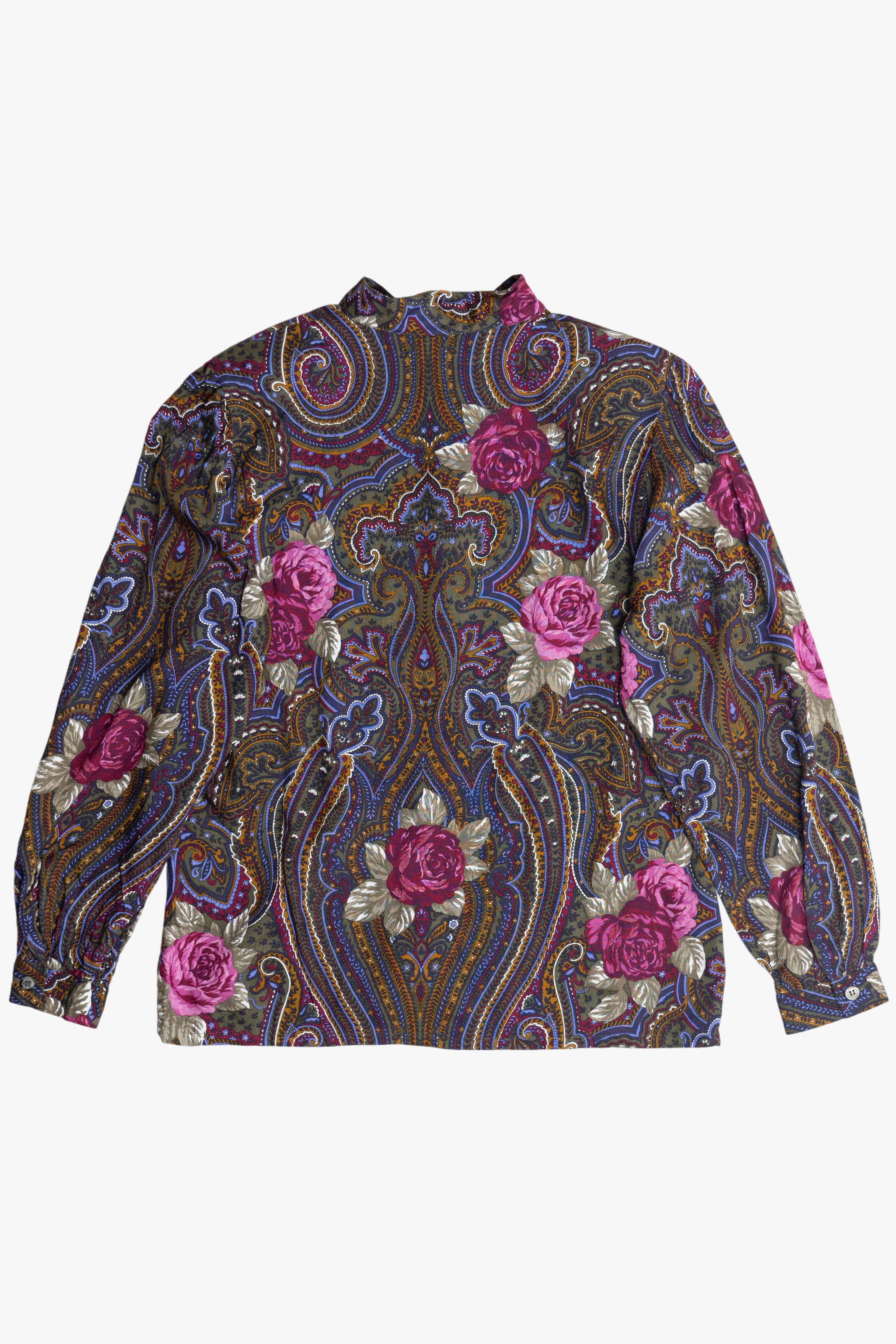 Vintage Koret Paisley Floral Button Up Shirt (1980s)