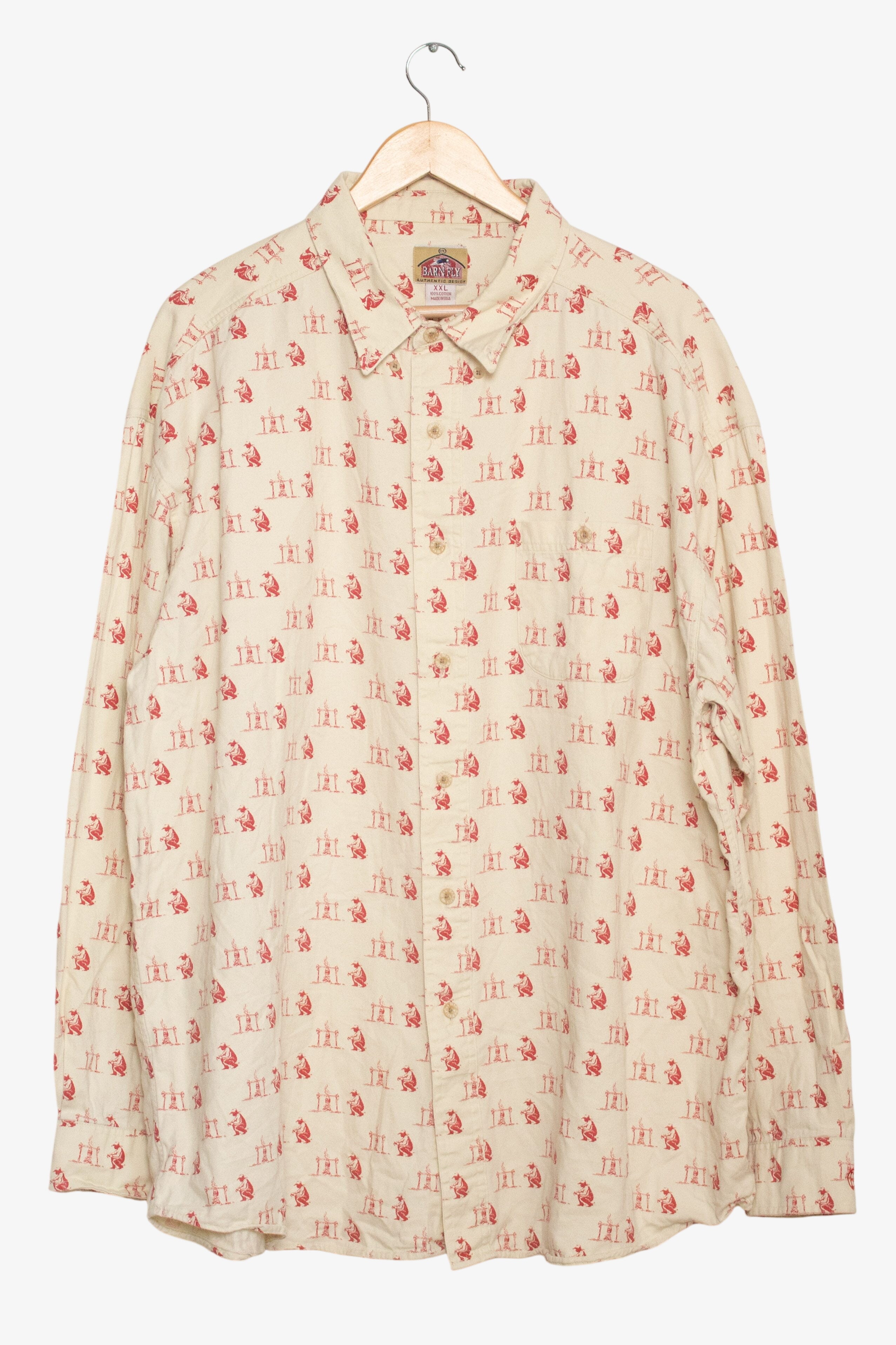 Vintage Barn Fly Campfire Cowboy Button Up Shirt (1990s)