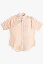 Vintage Andhurst Peach Striped Button Up Top (1980s)