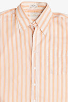 Vintage Andhurst Peach Striped Button Up Top (1980s)