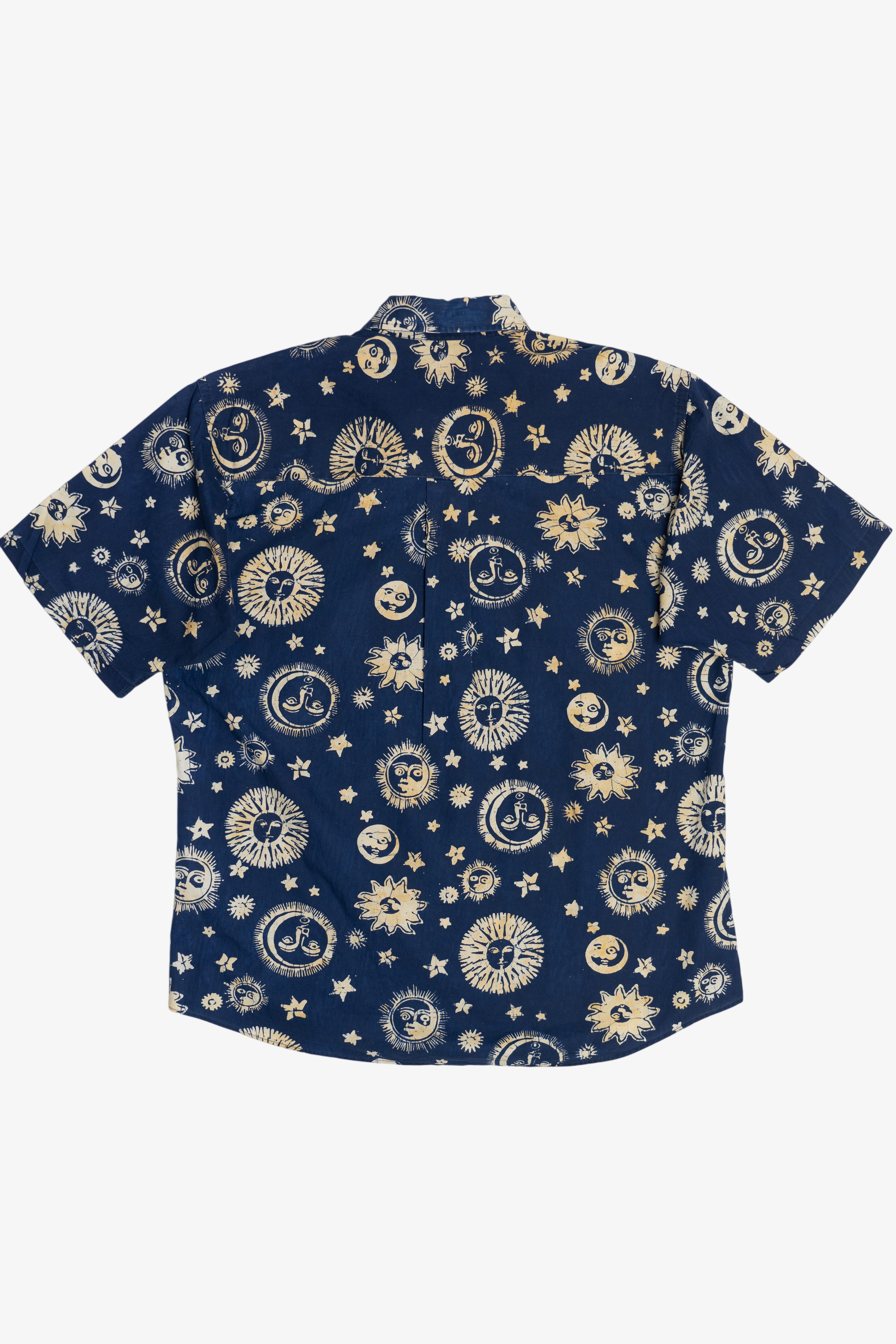 Vintage Celestial Sun & Moon Lands' End Button Up Shirt (1990s)