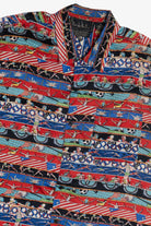 Vintage 1992 Summer Olympics Nicole Miller Exclusive Silk Loop Button Up Shirt (1990s)