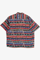 Vintage 1992 Summer Olympics Nicole Miller Exclusive Silk Loop Button Up Shirt (1990s)