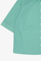 Vintage Teal Dotted Button Up Shirt (1990s)