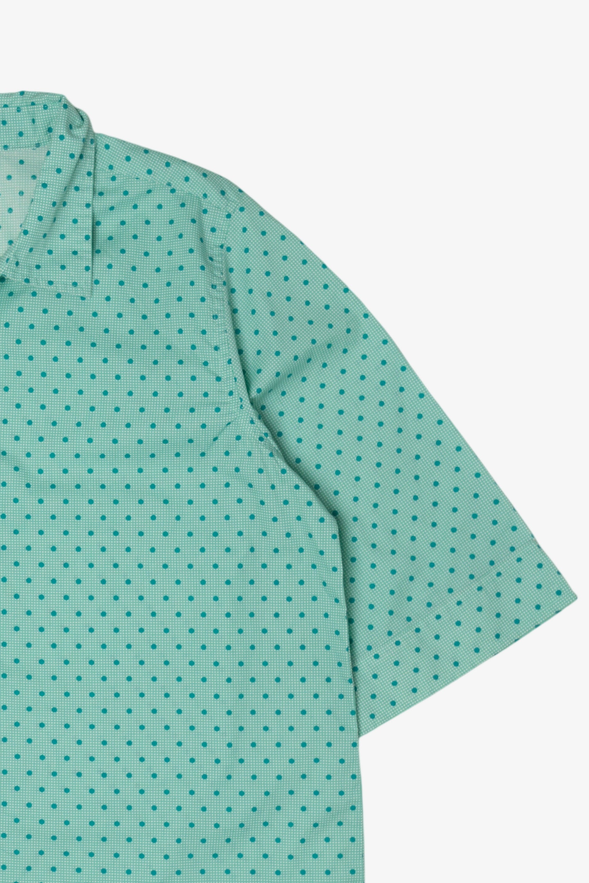 Vintage Teal Dotted Button Up Shirt (1990s)
