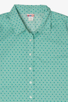 Vintage Teal Dotted Button Up Shirt (1990s)