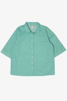 Vintage Teal Dotted Button Up Shirt (1990s)