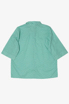 Vintage Teal Dotted Button Up Shirt (1990s)