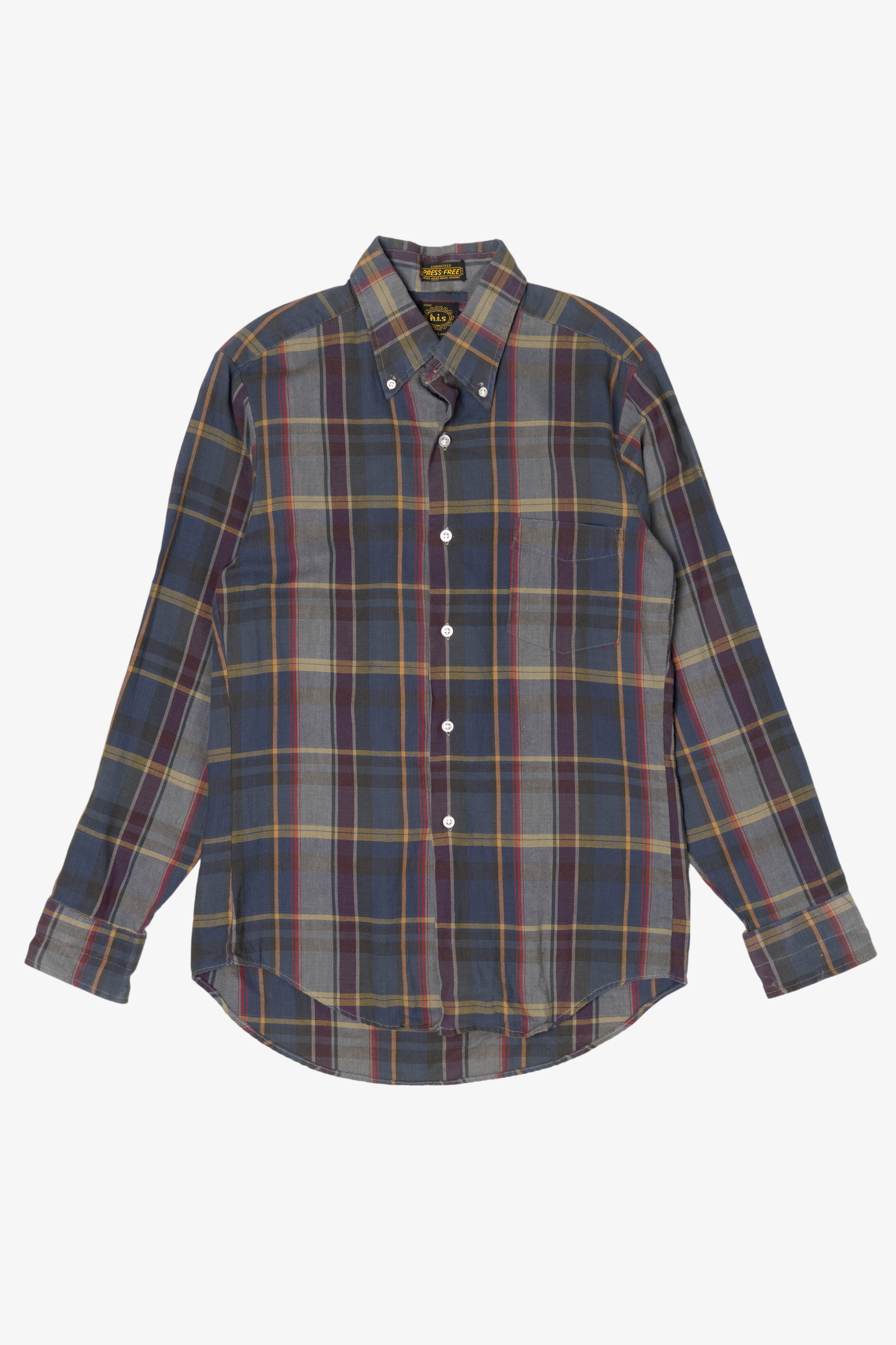 Vintage h.i.s Plaid Button Up Shirt (1990s)