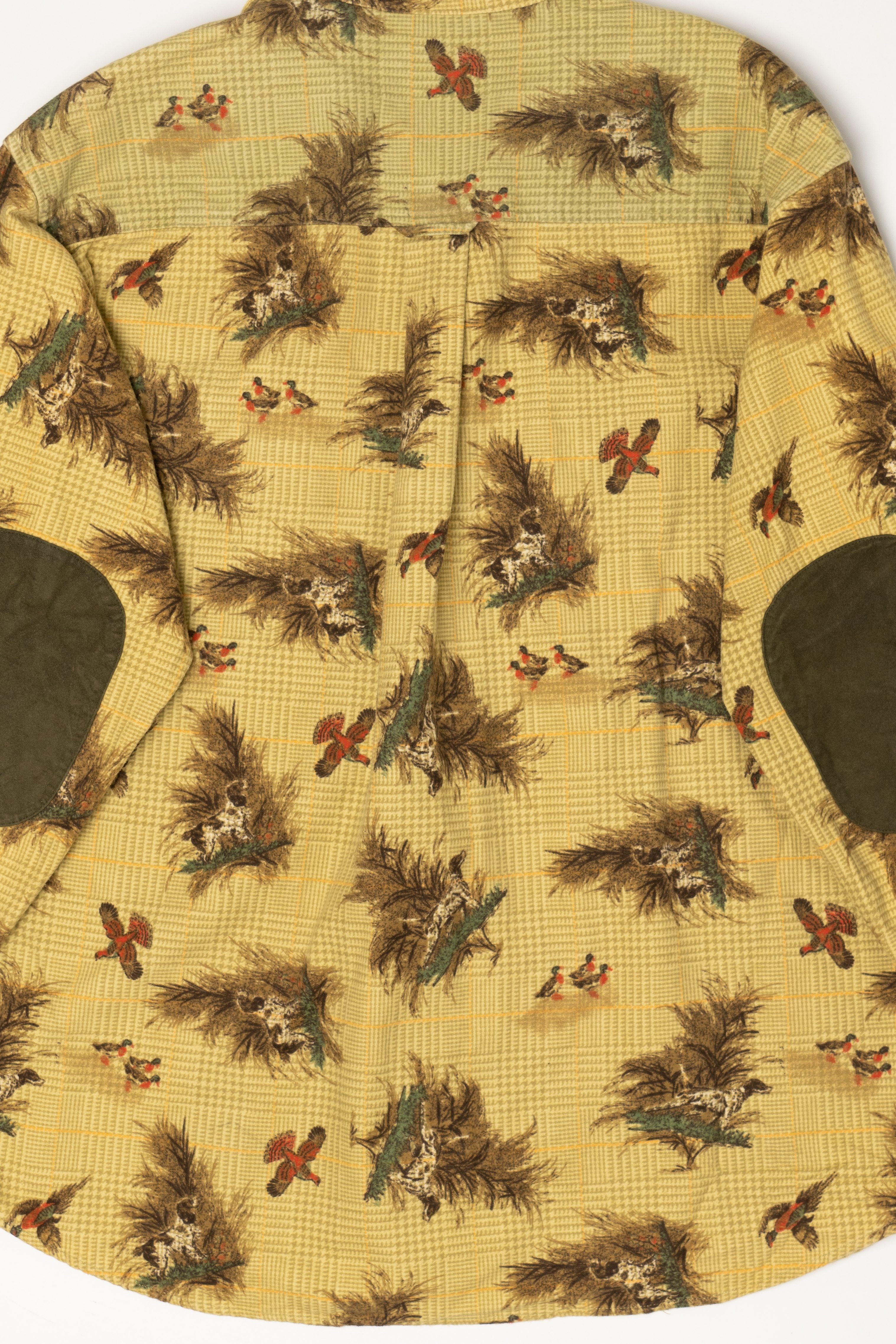Vintage Woolrich Hunting Dog And Bird Elbow Pads Button Up Shirt (1990s)