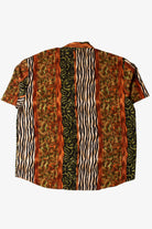 Vintage Zebra Florals Button Up Shirt (1990s)